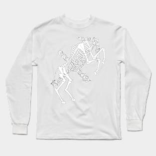 Sagittarius Skeleton - Black and White Long Sleeve T-Shirt